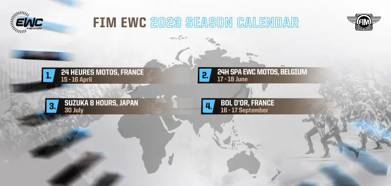 Calendrier Endurance EWC 2023